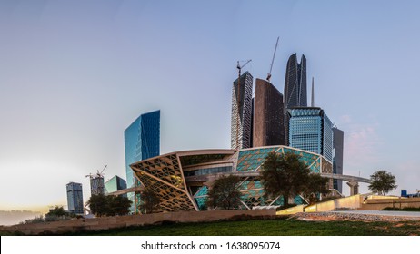 Large buildings equipped with the latest technology, King Abdullah Financial District, in the capital, Riyadh, Saudi Arabia - Shutterstock ID 1638095074