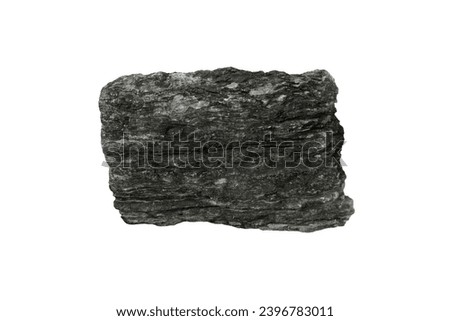 A large Calc-silicate rock stone or skarn stone in Cambro-Ordovician age isolated on white background.