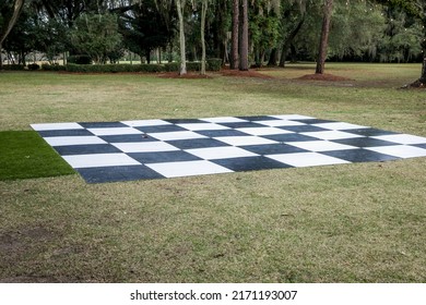 Large Checkerboard Outdoor Dance Floor For A Party, Wedding, Event, Or Reception.