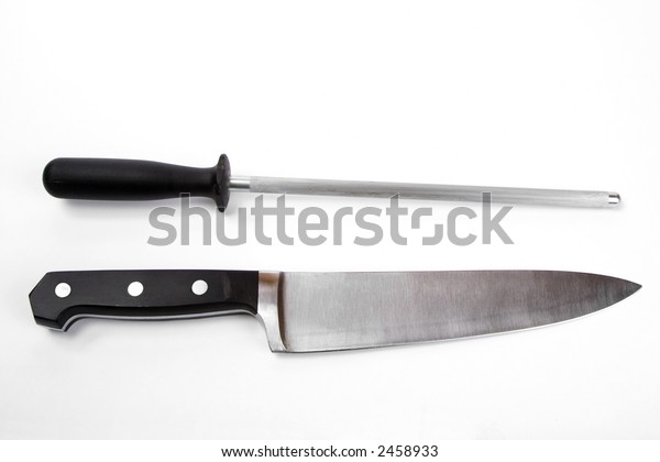 chef knife and sharpener