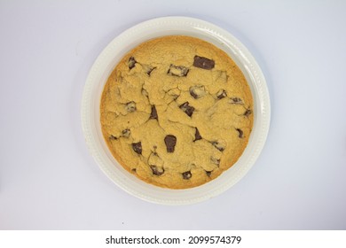 Large Chocolate Chip Cookie Isolated On White Background