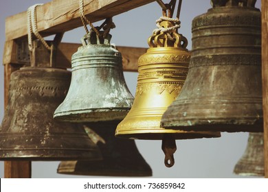 Large Church Bells Hanging Outside