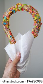 Large Churro Covered In Fruity Pebbles