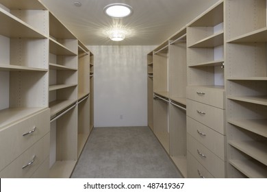 Large Closet With Built In Shelving 