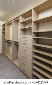 Large Closet With Built In Shelving 