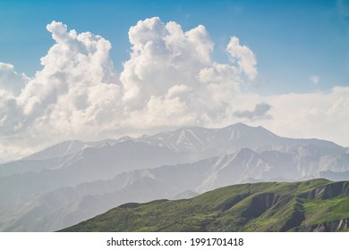 Large cloud over the mountain range