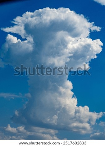 Large clouds and formations in the blue sky