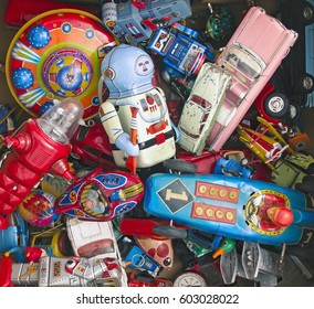 A Large Colection Of Old Toys