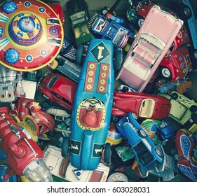 A Large Colection Of Old Toys