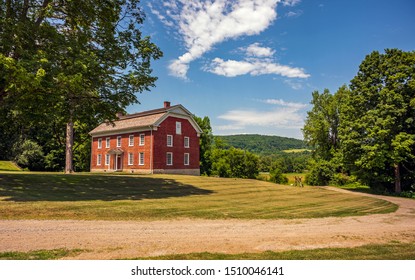 A Large Colonial Home Sits Majestically In The Mohawk Valley Of NY State