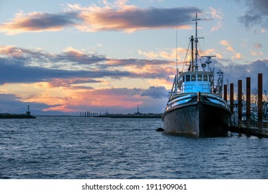 Large Commercial Fishing Boat At Dock