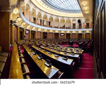 Large conference hall in Serbian Parliament building - Powered by Shutterstock