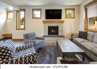 Living Room Corner Fireplace High Res Stock Images Shutterstock