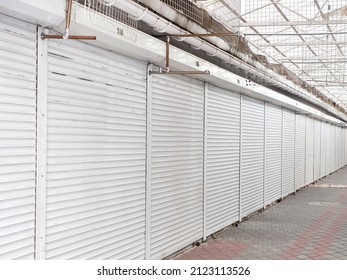 Large Covered Market With Closed Retail Space. The Concept Is All Closed. Ukraine. Lviv (3.02.22)