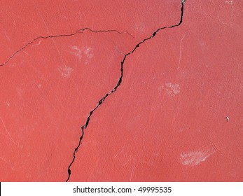 Large Crack In A Hardcourt