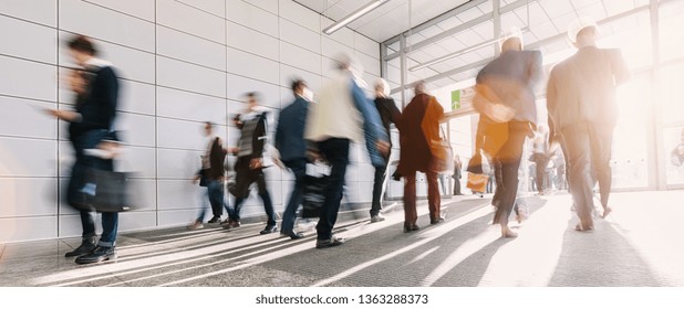 large crowd of anonymous blurred business people  - Shutterstock ID 1363288373