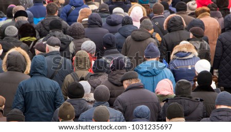 A large crowd of people on demonstrations or protests