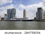 Large cruise ship in Rotterdam, Holland