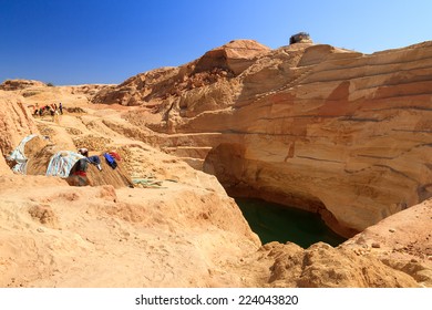 Large And Dangerous Sapphire Mine In Madagascar On A Clear Day