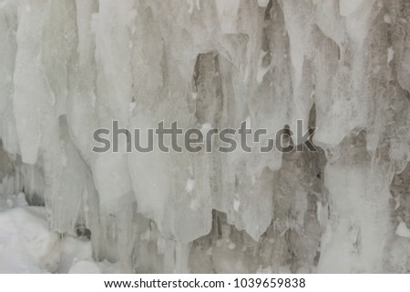 Large dangling icicles