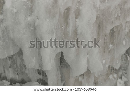 Large dangling icicles