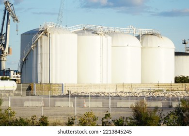   Large Diesel Reserve, Gasoline Storage In Silos                             