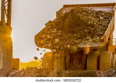 A Large Dump Truck Used For Platinum Mining In South Africa