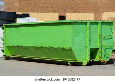 large dumpster at a construction site
