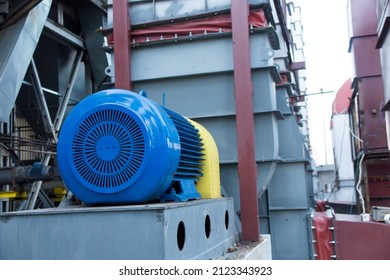 Large Electric Motor Used To Drive The Radial Fan