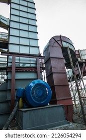 Large Electric Motor Used To Drive The Radial Fan