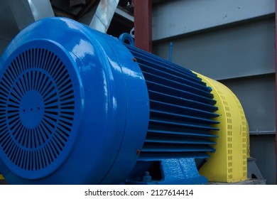 Large Electric Motor Used To Drive The Radial Fan