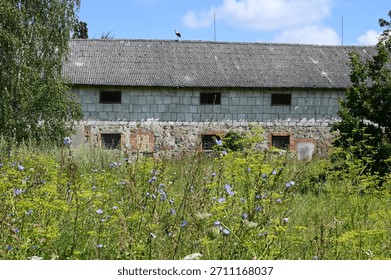 Large empty barn in Latvia