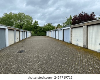 a large empty garage yard