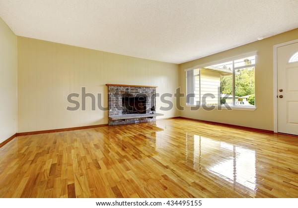Large Empty Living Room Interior Brick Royalty Free Stock Image