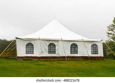 Large Event Tent On A Cloudy Day