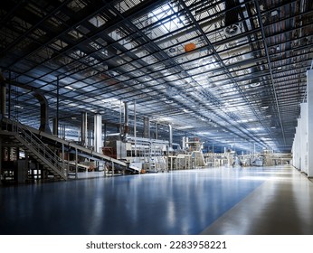 Large factory workshop space building - Shutterstock ID 2283958221