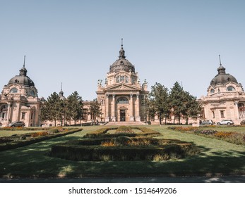 The Large And Famous Széchenyi Thermal Bath In Budapest.