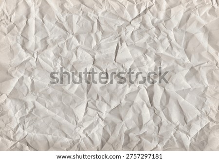 Large format background. A sheet of crumpled paper, plaster