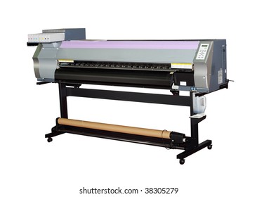 Large Format Inkjet Printer For Outdoor Billboards Printing Isolated On White