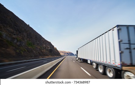 Large Freight Truck On Highway