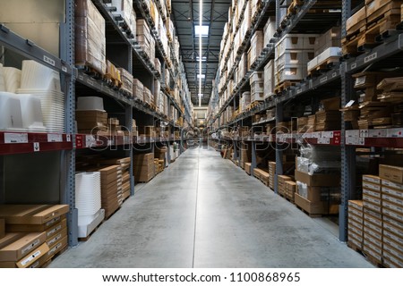 large goods in warehouse