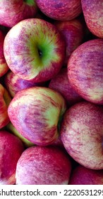 A Large Group Of Apple At Fruit Market