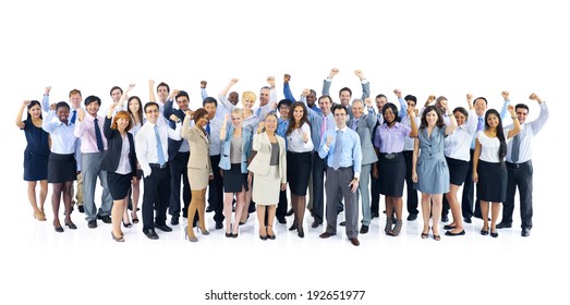 Large Group Business People Celebrating Stock Photo 192837749 ...