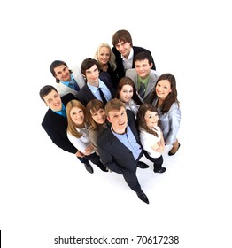 Large Group Of Business People. Over White Background