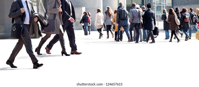 A large group of businessmen. Panorama. A large group of people. - Shutterstock ID 124657615