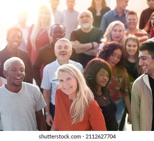 Large Group Of Different People Standing Together