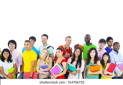 Large Group Of International Students Smiling Concept