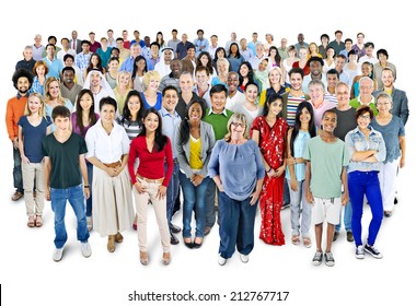 Large Group Of Multiethnic People