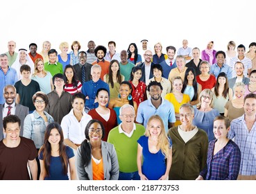 Large Group Of Multiethnic People