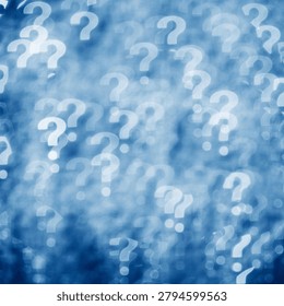 Large group of question marks for background.